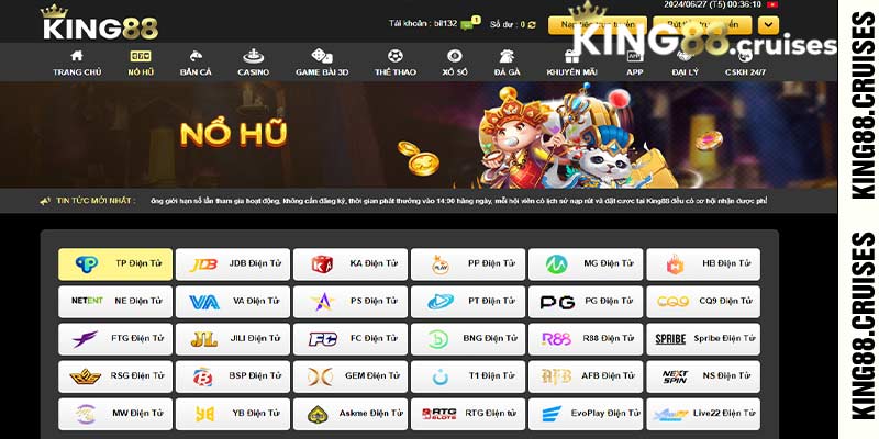 Nổ Hũ King88 - Sảnh Game SLot Đổi Thưởng Tiền Mặt